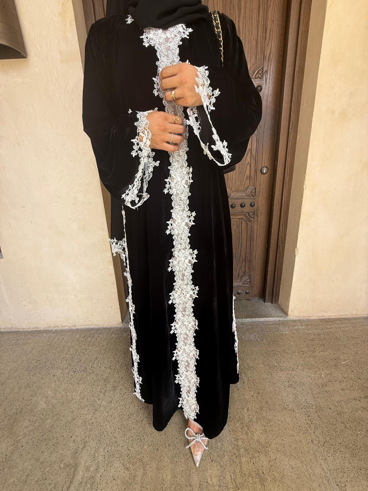 Velvet Bloom Abaya