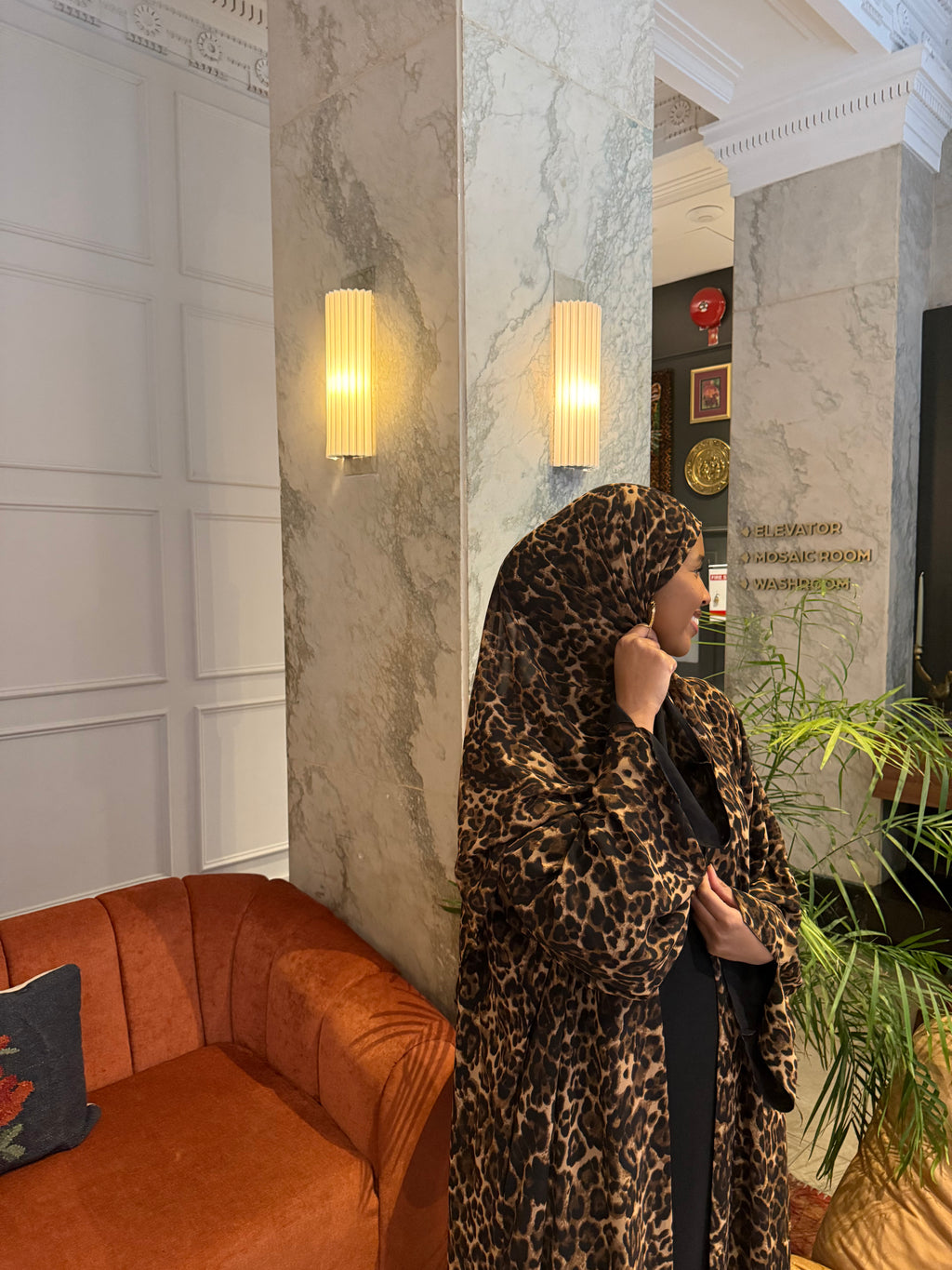 Cheetah Abaya